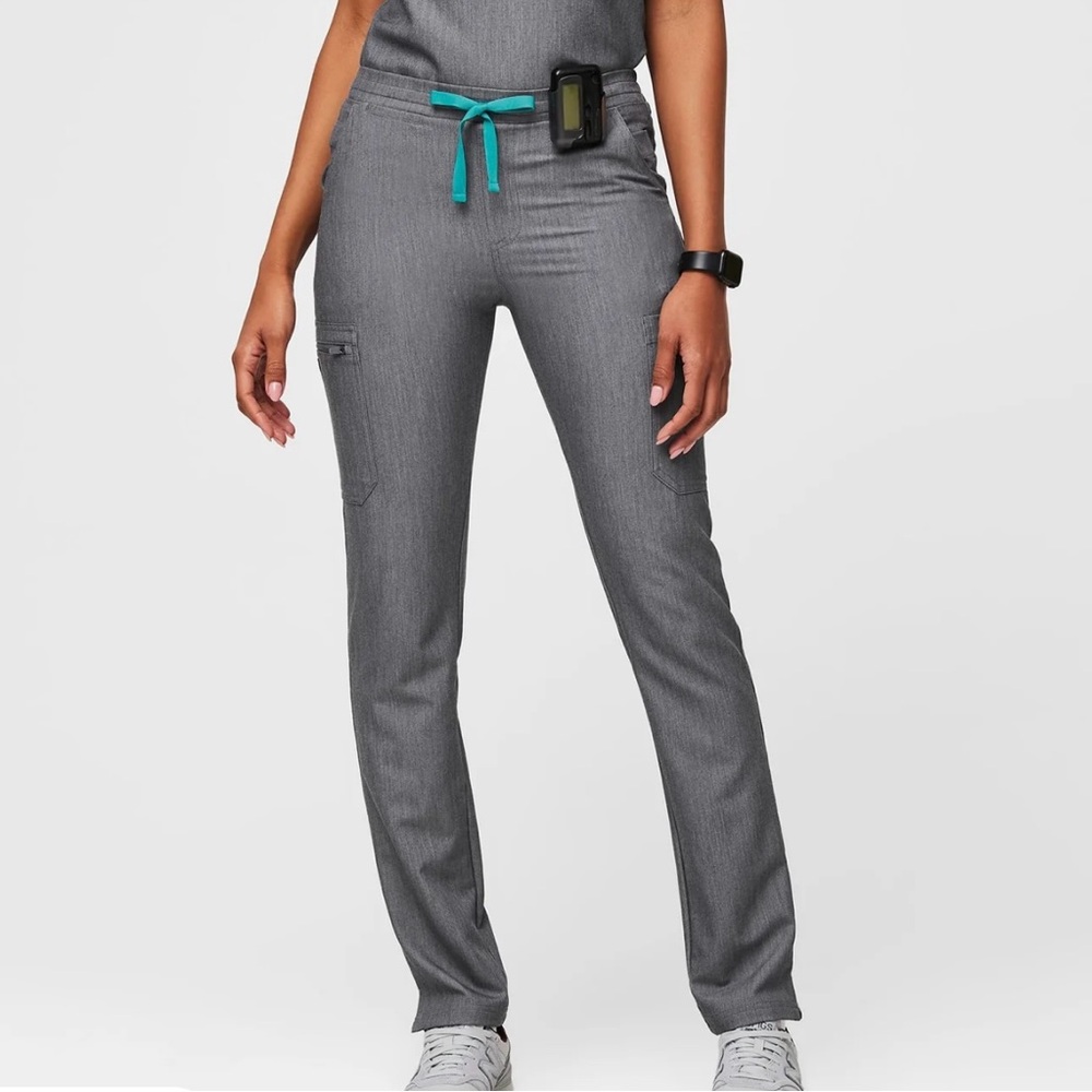 Figs Yola Skinny Pants Heathered Denim NWT S/T
